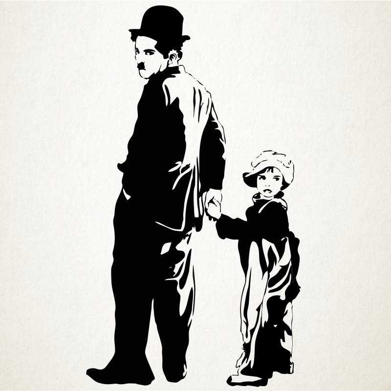 Chaplin y chico Chaplin y chico