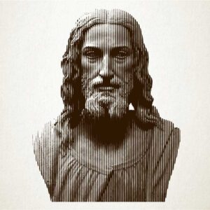 Retrato en vinilo de Jesus de Nazaret